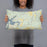 Person holding 20x12 Custom Tumbling Shoals Arkansas Map Throw Pillow in Woodblock