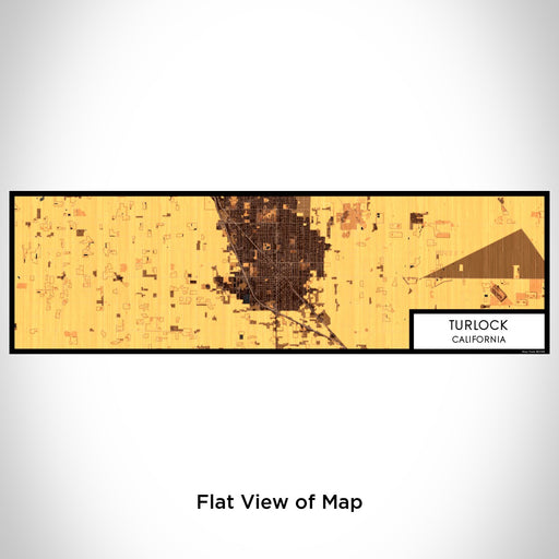 Flat View of Map Custom Turlock California Map Enamel Mug in Ember