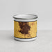 Front View Custom Turlock California Map Enamel Mug in Ember