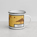 Right View Custom Turlock California Map Enamel Mug in Ember