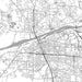 Tuscaloosa Alabama Map Print in Classic Style Zoomed In Close Up Showing Details