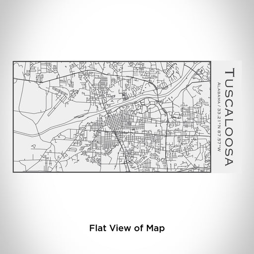 Rendered View of Tuscaloosa Alabama Map Engraving on 17oz Stainless Steel Insulated Cola Bottle in White
