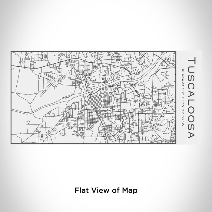 Rendered View of Tuscaloosa Alabama Map Engraving on 17oz Stainless Steel Insulated Cola Bottle in White