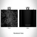 Rendered View of Tuscaloosa Alabama Map Engraving on 6oz Stainless Steel Flask in Black