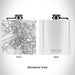 Rendered View of Tuscaloosa Alabama Map Engraving on 6oz Stainless Steel Flask in White