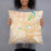 Person holding 18x18 Custom Tuscaloosa Alabama Map Throw Pillow in Watercolor