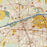 Tuscaloosa Alabama Map Print in Woodblock Style Zoomed In Close Up Showing Details