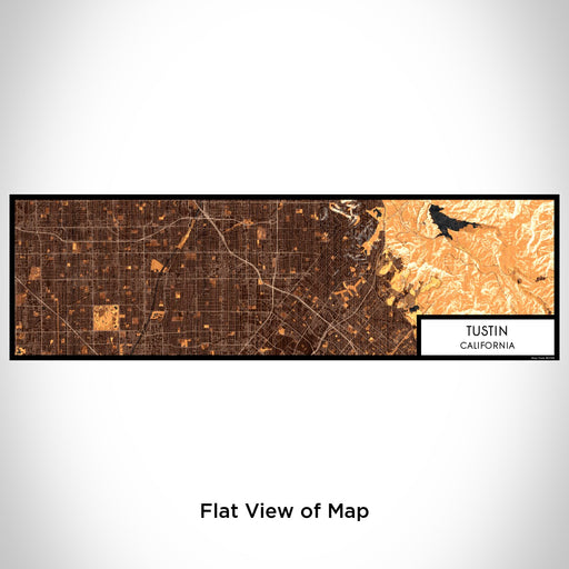 Flat View of Map Custom Tustin California Map Enamel Mug in Ember