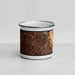 Front View Custom Tustin California Map Enamel Mug in Ember