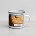 Right View Custom Tustin California Map Enamel Mug in Ember