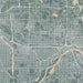 Twin Cities Minnesota Map Print in Afternoon Style Zoomed In Close Up Showing Details