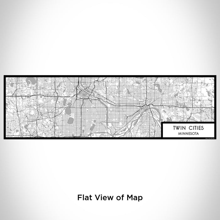 Flat View of Map Custom Twin Cities Minnesota Map Enamel Mug in Classic
