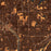 Twin Cities Minnesota Map Print in Ember Style Zoomed In Close Up Showing Details