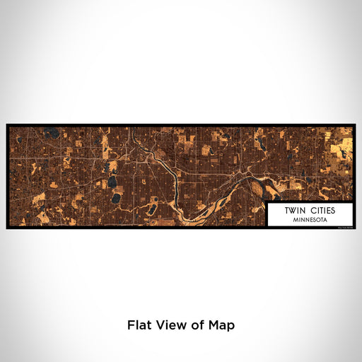 Flat View of Map Custom Twin Cities Minnesota Map Enamel Mug in Ember