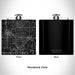 Rendered View of Twin Cities Minnesota Map Engraving on 6oz Stainless Steel Flask in Black