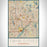Twin Cities Minnesota Map Print Portrait Orientation in Woodblock Style With Shaded Background