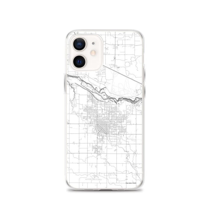 Custom Twin Falls Idaho Map iPhone 12 Phone Case in Classic
