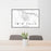 24x36 Twin Falls Idaho Map Print Landscape Orientation in Classic Style Behind 2 Chairs Table and Potted Plant