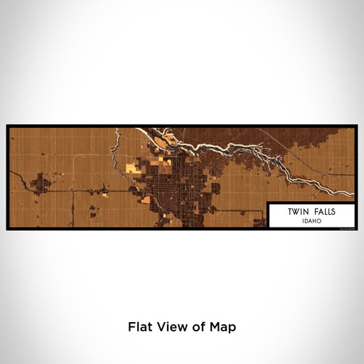 Flat View of Map Custom Twin Falls Idaho Map Enamel Mug in Ember