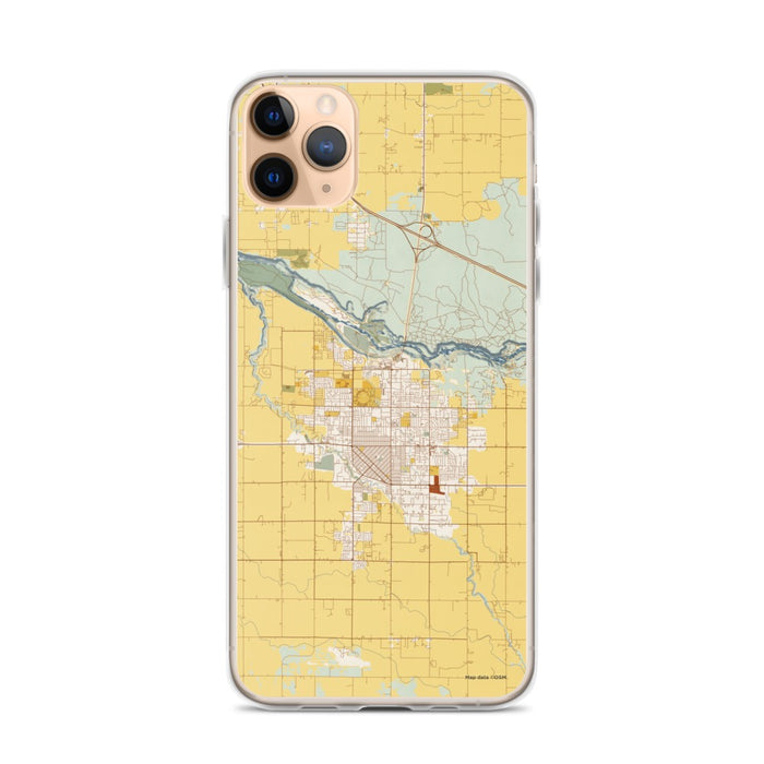Custom Twin Falls Idaho Map Phone Case in Woodblock