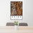 24x36 Ukiah California Map Print Portrait Orientation in Ember Style Behind 2 Chairs Table and Potted Plant