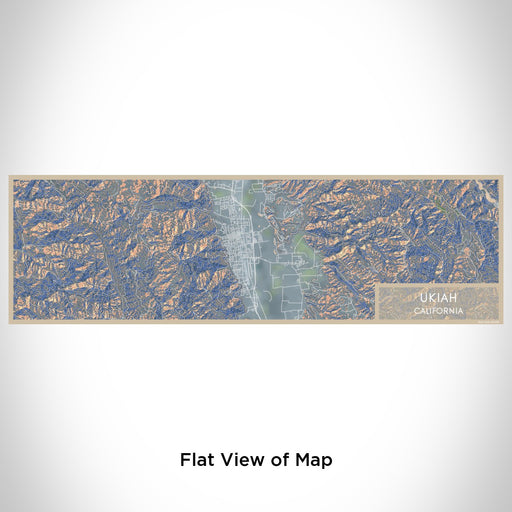 Flat View of Map Custom Ukiah California Map Enamel Mug in Afternoon