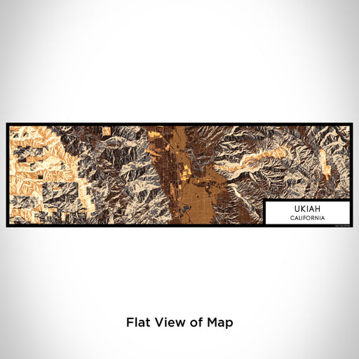Flat View of Map Custom Ukiah California Map Enamel Mug in Ember