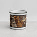 Front View Custom Ukiah California Map Enamel Mug in Ember