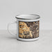 Left View Custom Ukiah California Map Enamel Mug in Ember