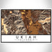 Ukiah California Map Print Landscape Orientation in Ember Style With Shaded Background