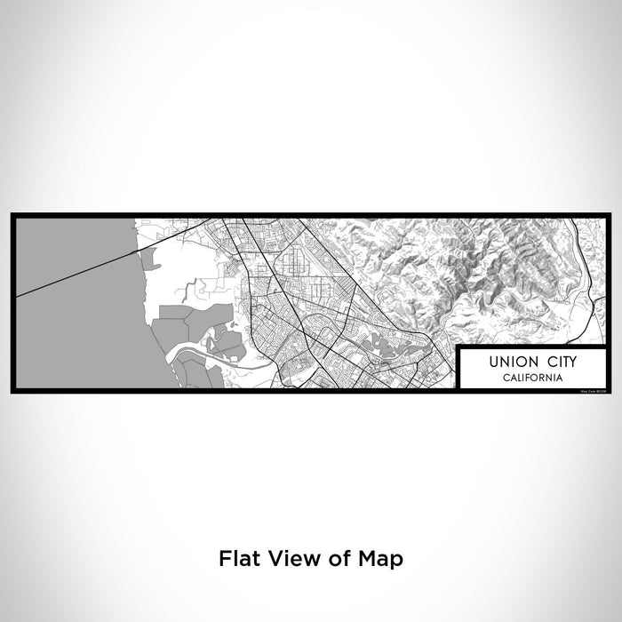 Flat View of Map Custom Union City California Map Enamel Mug in Classic