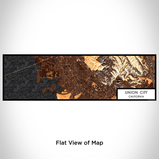 Flat View of Map Custom Union City California Map Enamel Mug in Ember