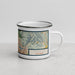 Right View Custom Union City California Map Enamel Mug in Woodblock