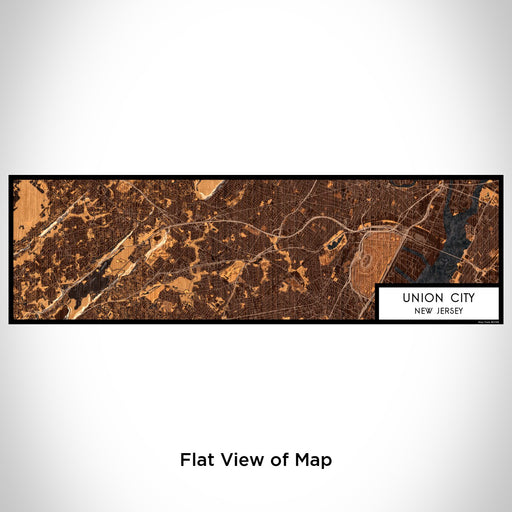 Flat View of Map Custom Union City New Jersey Map Enamel Mug in Ember