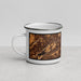Left View Custom Union City New Jersey Map Enamel Mug in Ember