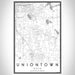 Uniontown Ohio Map Print Portrait Orientation in Classic Style With Shaded Background