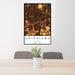 24x36 Uniontown Ohio Map Print Portrait Orientation in Ember Style Behind 2 Chairs Table and Potted Plant