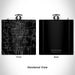 Rendered View of Uniontown Ohio Map Engraving on 6oz Stainless Steel Flask in Black
