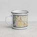 Left View Custom Uniontown Ohio Map Enamel Mug in Woodblock