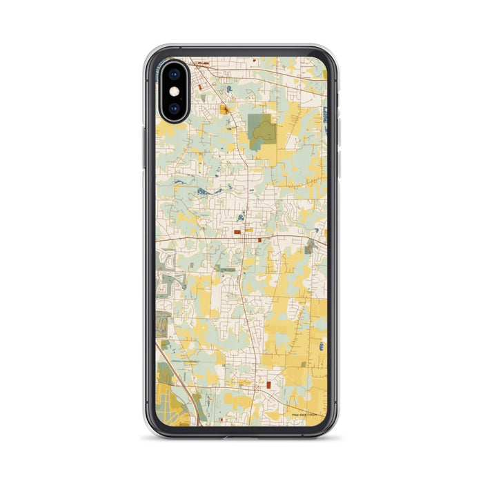 Custom Uniontown Ohio Map Phone Case in Woodblock