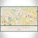 Uniontown Ohio Map Print Landscape Orientation in Woodblock Style With Shaded Background