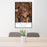24x36 University District Seattle Map Print Portrait Orientation in Ember Style Behind 2 Chairs Table and Potted Plant