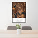 24x36 University District Seattle Map Print Portrait Orientation in Ember Style Behind 2 Chairs Table and Potted Plant