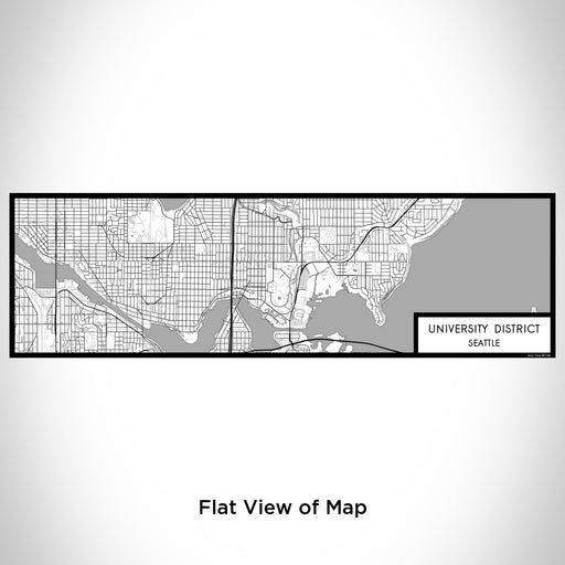 Flat View of Map Custom University District Seattle Map Enamel Mug in Classic