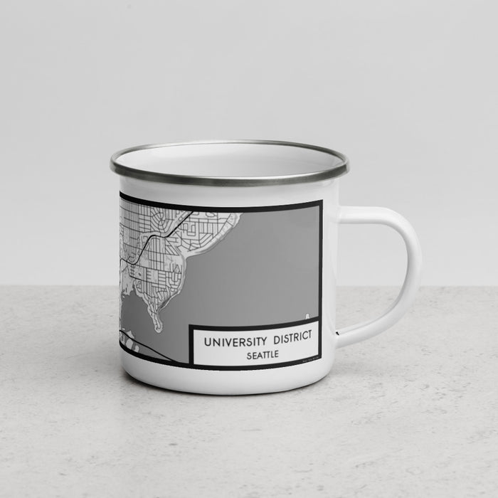 Right View Custom University District Seattle Map Enamel Mug in Classic