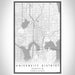 University District Seattle Map Print Portrait Orientation in Classic Style With Shaded Background