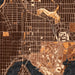 University District Seattle Map Print in Ember Style Zoomed In Close Up Showing Details