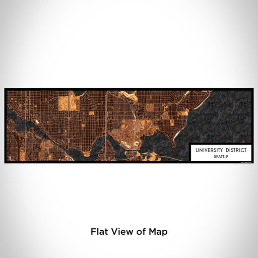 Flat View of Map Custom University District Seattle Map Enamel Mug in Ember