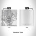 Rendered View of University District Seattle Map Engraving on 6oz Stainless Steel Flask in White