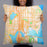 Person holding 22x22 Custom University District Seattle Map Throw Pillow in Watercolor